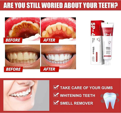 SP-4 Whitening Toothpaste 120g | Natural Herbal Formula | Sensitive Safe